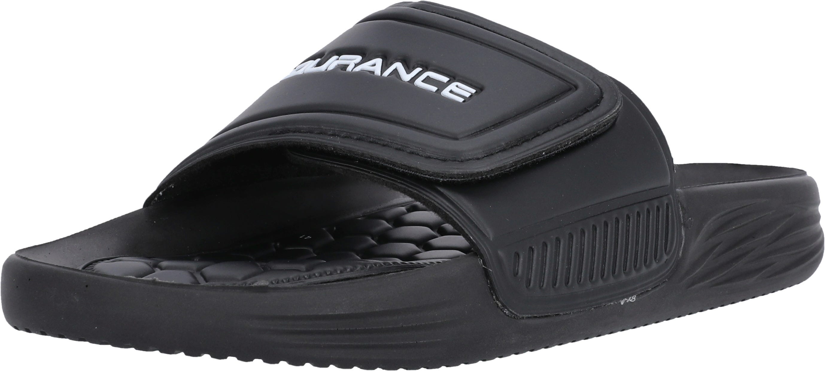 Hildale Unisex Slipper W Velcro 1001S Black Solid